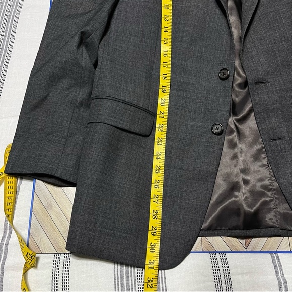 Lauren Ralph Lauren Wool Blazer Jacket Sportscoat Office Professional Dark Gray - Picture 12 of 14